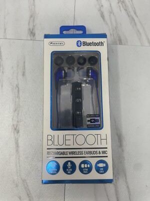 Sentry Bluetooth Earbuds & Mic, Blue, Brand New