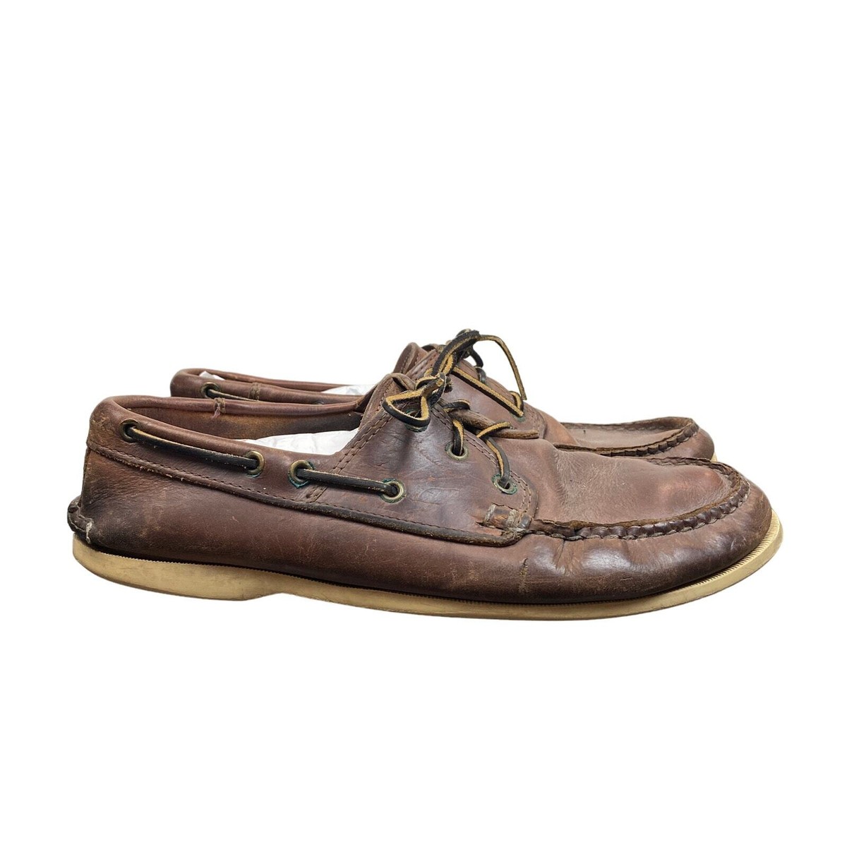 Quoddy Leather Moc Toe Boat Shoes Men's Preppy Casual