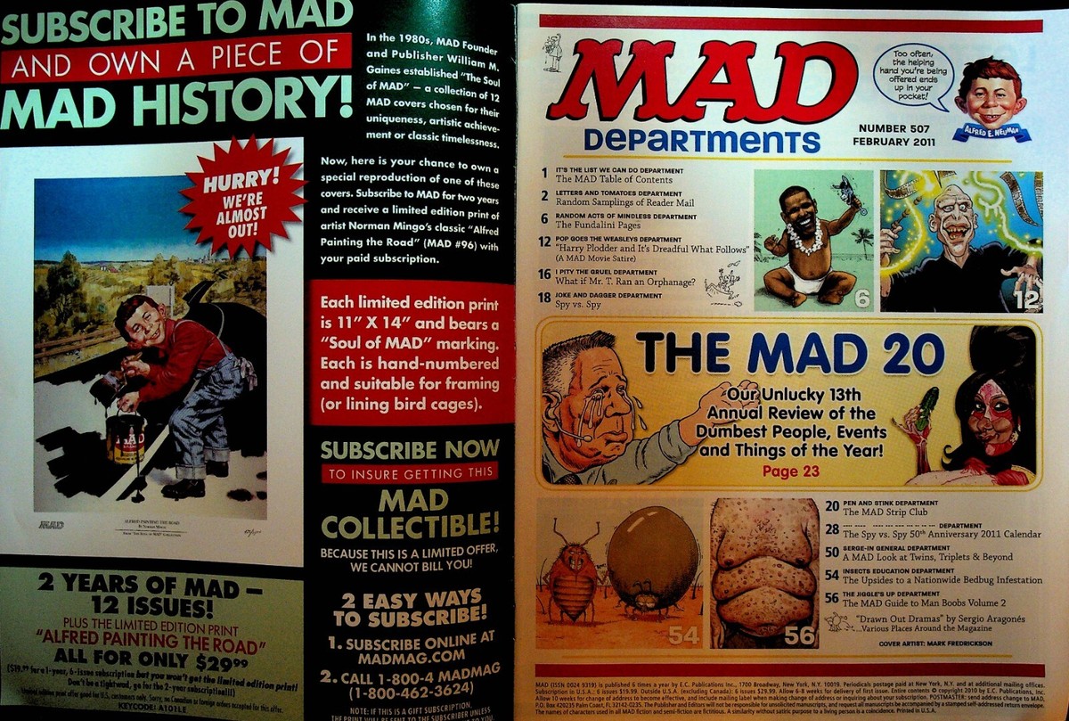 Mad Magazine 507 LeBron James Glenn Beck Tiger Woods Barack