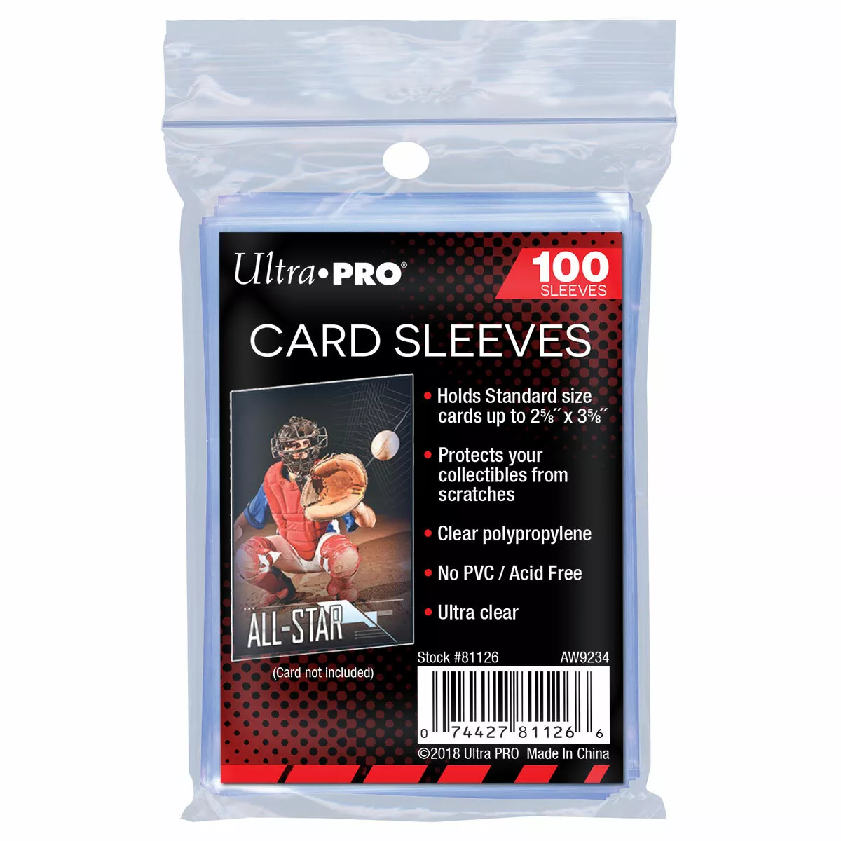 100 Ultra PRO Soft Sleeves Penny Standard Card Protectors Clear 67mm x 94mm