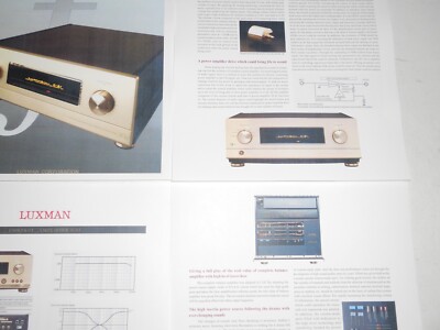 Luxman High End Preamp Brochure 2001 C-8f Audiophile 4 pages 