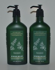 2 BATH BODY WORKS AROMATHERAPY STRESS RELIEF EUCALYPTUS SPEARMINT LOTION CREAM