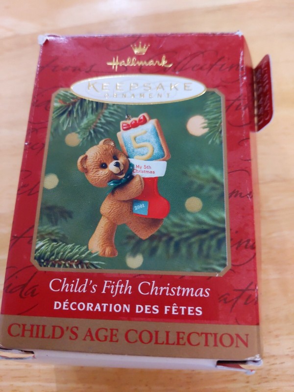 Hallmark 2001 Fifth Christmas Child's Age Collect. 5th Keepsake Ornament 