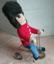Jouet Pintel  ????? peluche sur Tricycle - Années 1960', H : 35 CM 