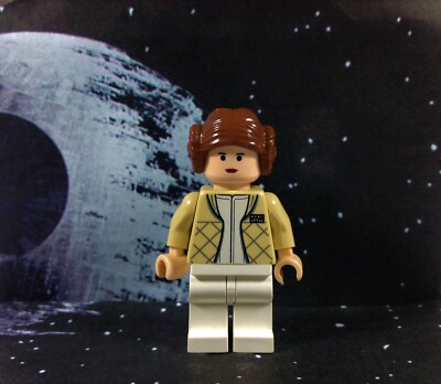 Lego Star Wars Minifigure Princess Leia (Hoth Outfit, Bun Hair