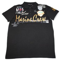 Herren T-SHIRT Polo Poloshirt Shirt Schwarz Cipo & Baxx Sportliche Motive Gr. M