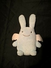 Peluche doudou lapin musical TROUSSELIER ailes ange blanc 14/23 cm TTBE