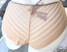 Victorias secret XL Rare Vintage Smooth No Show Nude Beige Chevron Brief Panty