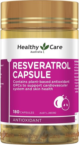 Healthy Care Resveratrol Support cardiovascular system & skin health 180 Cap-AU - Picture 2 of 5