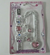 Princess Expressions Costume Jewelry Necklace, Earrings, Bracelet Playset