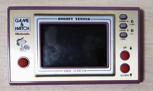 Nintendo Game & Watch Snoopy Tennis Console Purple Tested Used 1982 From Japan