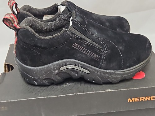 Merrell Jungle Moc Outdoor Slip On Shoes Kids Size 10 W Wide Black EUC W Box - Picture 6 of 16