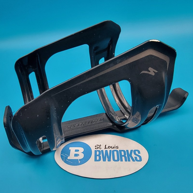 Specialized Water Bottle Cage Unique 2 Piece Design Black Alloy Front Load   e26