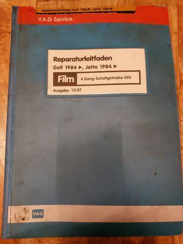 Reparaturleitfaden Microfich 4 Gang Schaltgetriebe 020 VW Golf Jetta 1984-