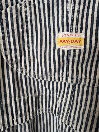 Vintage Penney’s Pay Day Overalls Squareback Sanforized Cotton Great Condition - Picture 8 of 10