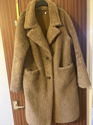 Mint Velvet Teddy Coat Size L UK