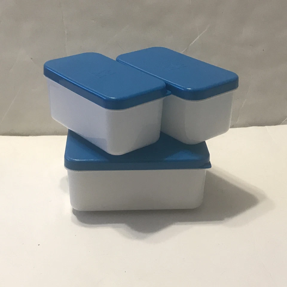 Juego de tres contenedores Weight Watchers blanco azul 4301 Foto 2 de 4