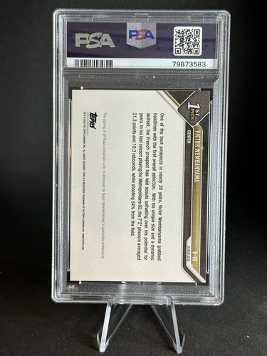 2023 Topps Now Victor Wembanyama Draft Auto Purple /25 PSA 10 - Picture 3 of 3