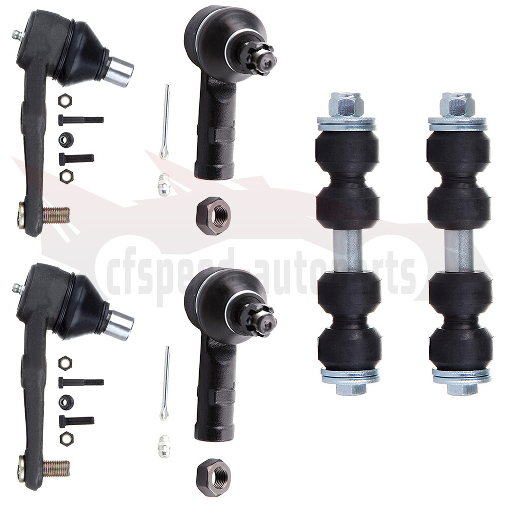 6pcs Front Suspension Kit for 1997-2002 Ford Escort - Ball Joints, Sway Bar, Tie Rods