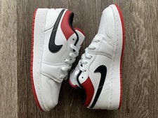 Air Jordan 1 Low 6Y Basketball Shoes White Gym Red Black 553560-118