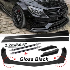 Front Bumper Lip Spoiler Splitter Car Body Rear For Mercedes-Benz C180 C200