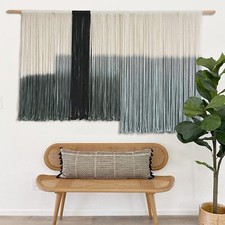 Wall Hanging Large Dip Dye Tapestry Fiber Wall Art Boho Living Room Bedroom
