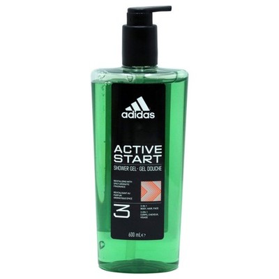 6x ADIDAS Duschgel Duschlotion Active Start 3in1 600 ml Körperpflege Shampoo