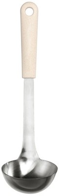 GastroMax Suppenkelle BIO Länge: 310 mm Edelstahl/creme