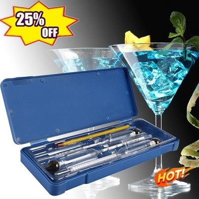 3PCS Mit Alkoholmeter Meter Alkohol Tester 0-100% Hydrometer Spirit Thermometer