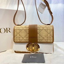 Dior Montaine 30 Cannage Raffia Natural Shoulder Bag 117745857