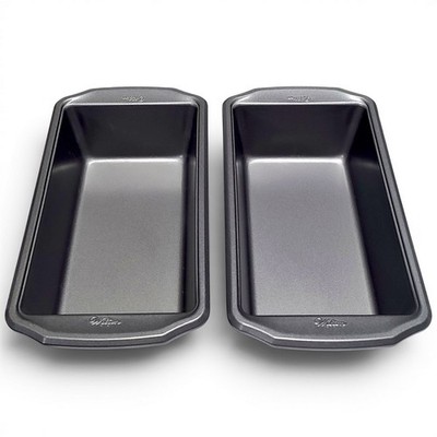 2 Wilton Premium Non-Stick Bread Baking Loaf Pans 9''x 5'' Durable Stainless Steel