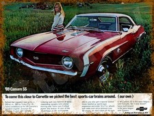 1969 Camaro SS Ad  Metal Sign 9" x 12" or 12" x 16"