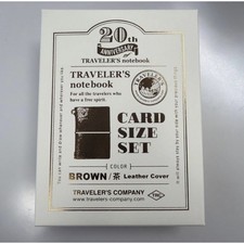 TRAVELER'S Notebook Card Size 20th Anniversary Limited Set Brown Leather NEW