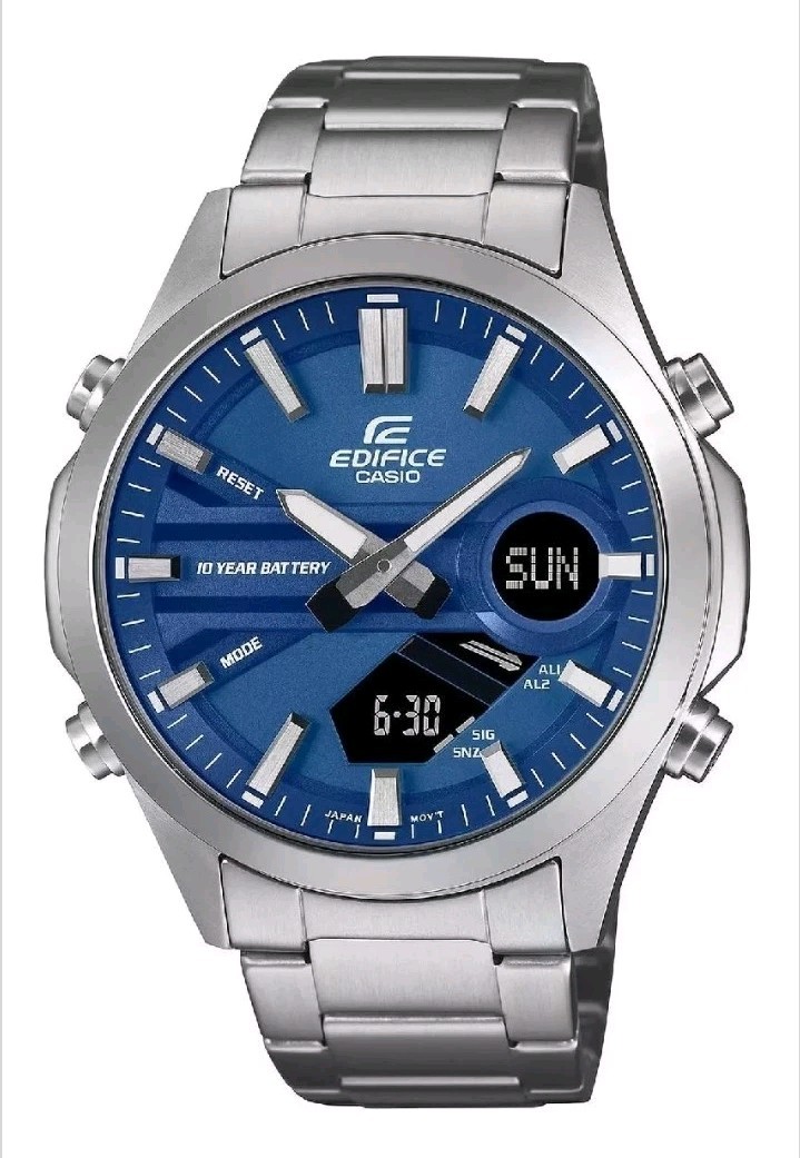 Versand Aus Deutschland Casio Edifice EFV-C120D-2A  ana-digital Weltzeit 10 ATM