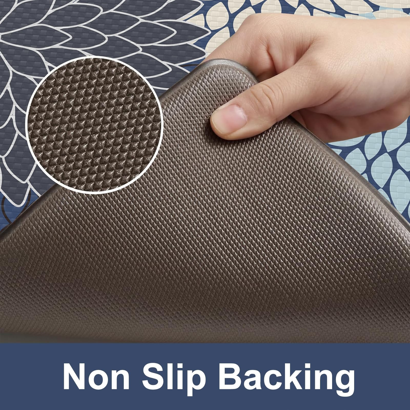 Anti Fatigue Kitchen Mats,Non Slip Farmhouse Kitchen Rugs Sets 2 Piece,Waterp...