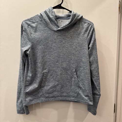 SCHÖN! American Giant Pullover XS jeansblau Mikrofaser leichte Taschen - Bild 1 von 6