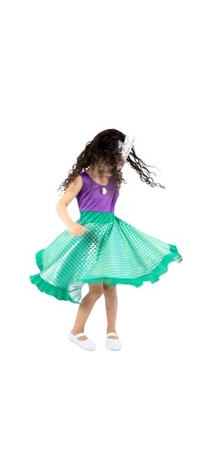 Little Adventures Little Mermaid Twirl Dress Size 8 - Picture 8 of 12