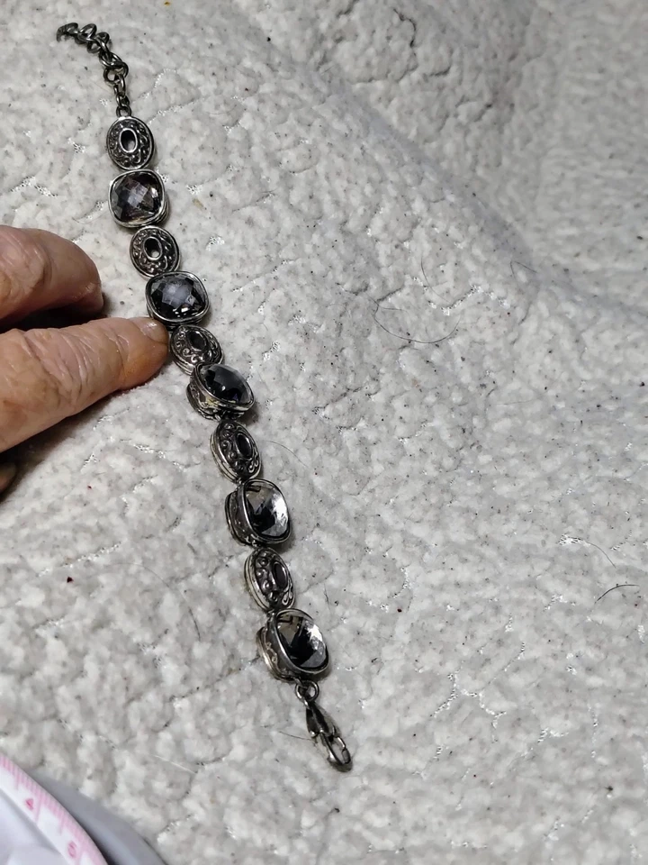 Hermoso Brighton Swarovski Venus Rising Facetado Azul Claro Transparente Ajustable Foto 4 de 4