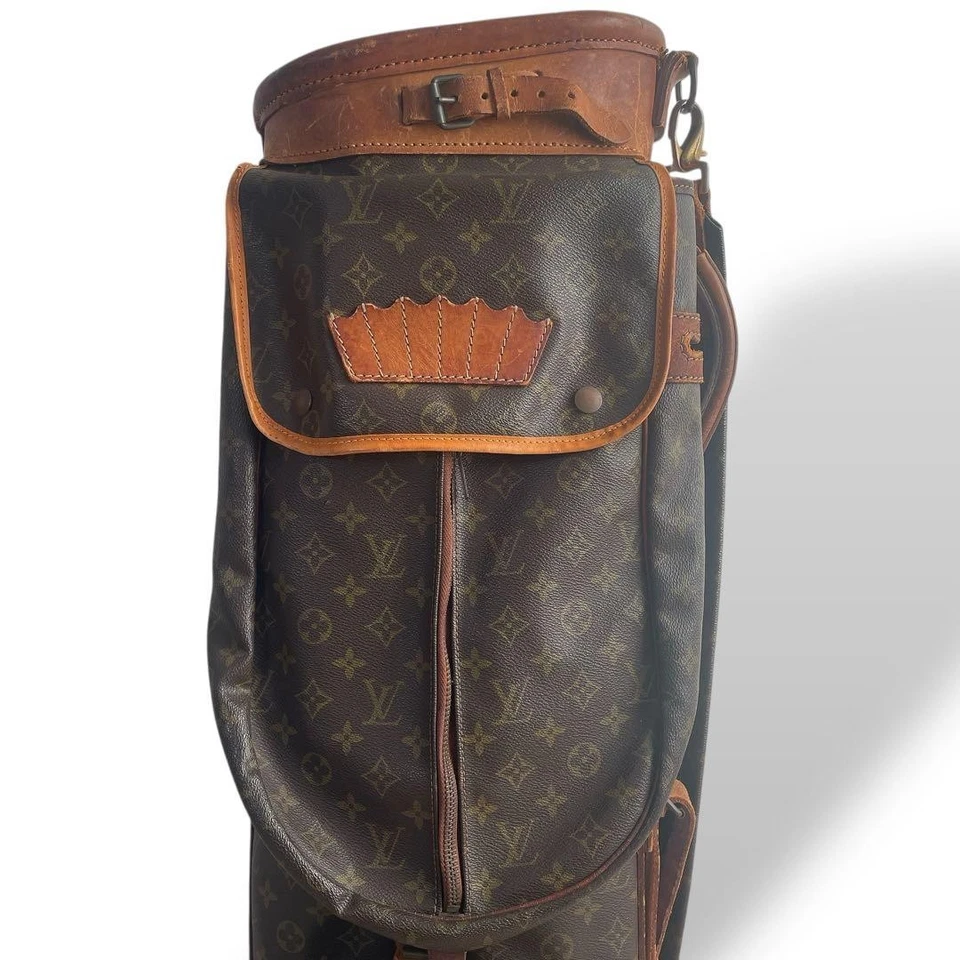 Auténtico bolso de golf vintage Louis Vuitton Louis Vuitton de cuero marrón Foto 4 de 4