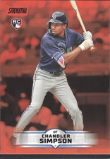2025 Topps Stadium Club Baseball Card #103 Bronze Chandler Simpson Rookie Rays