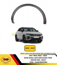 VW T - ROC 2022 - 2025 REAR WHEEL ARCH TRIM MOULDING BLACK DRIVER SIDE RIGHT