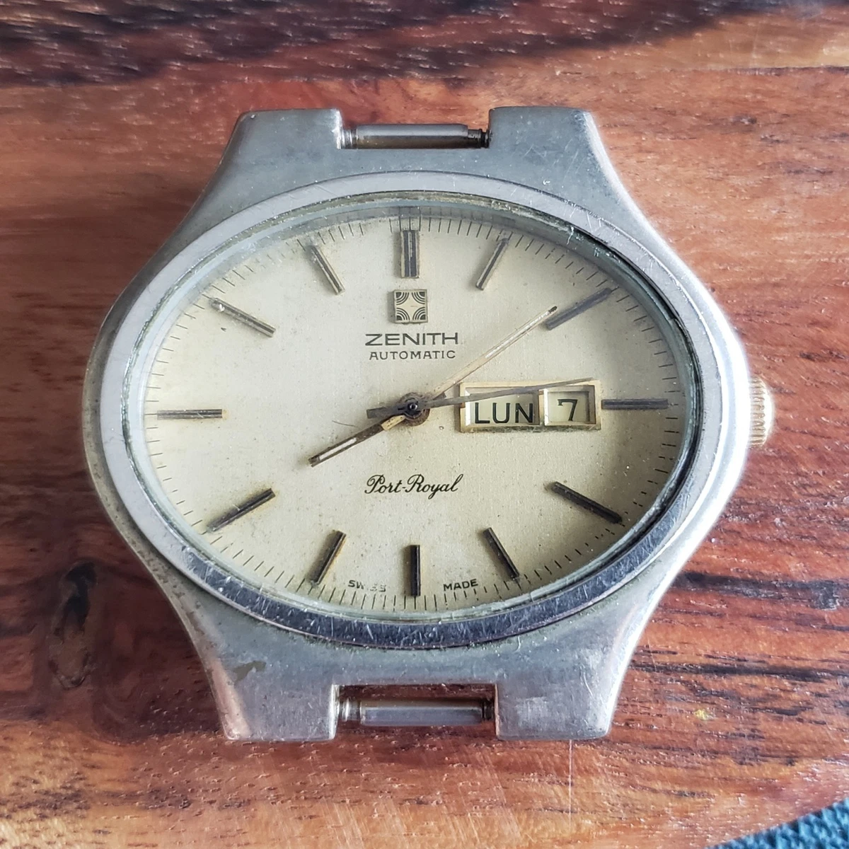 Vintage Zenith Port Royal 42mm Automatic Watch, For Parts/Repair (Runs)