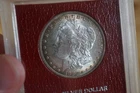 1882 P Morgan Silver Dollar MS Red Paramount Holder Toned