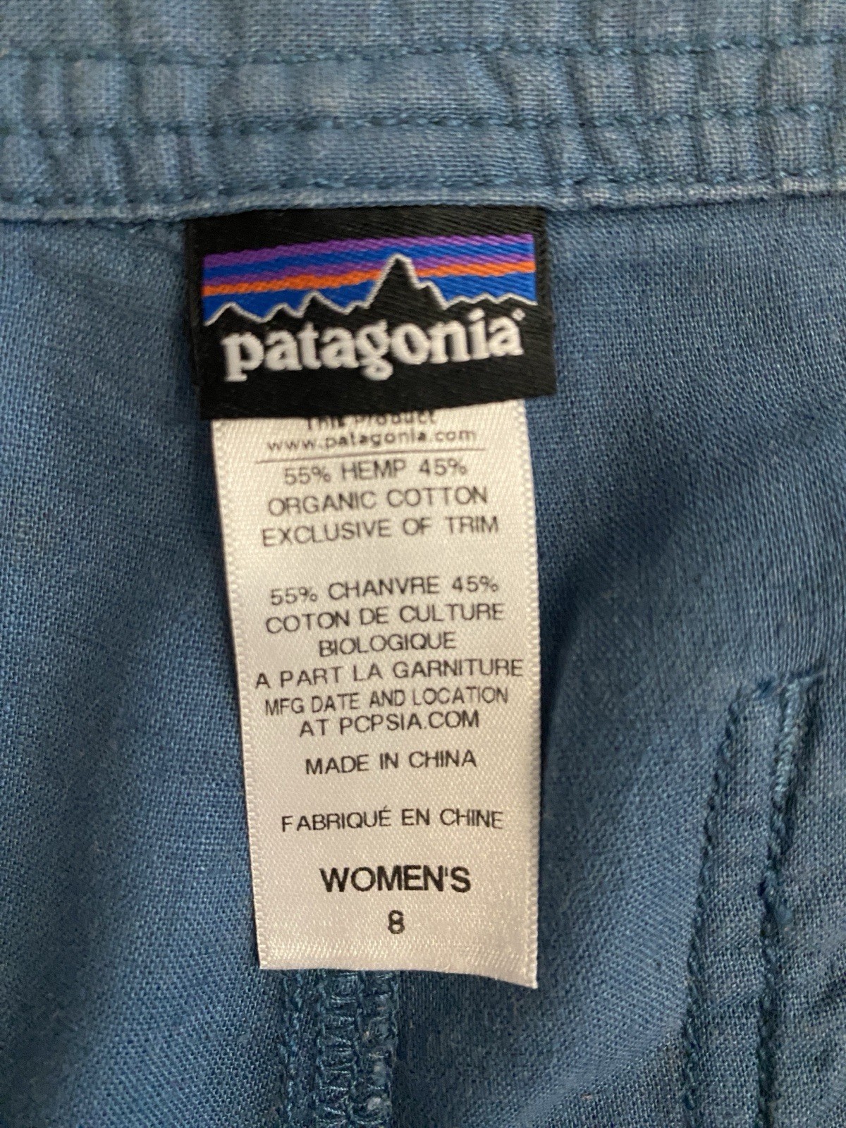 Vintage Patagonia Organic Cotton & Hemp Casual Women’s Pants Wide Leg Size 8 thumbnail 5