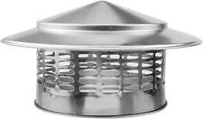 6-Inch round Chimney Cap,304 Stainless Steel Chimney Cover with Screen,Stove Pip