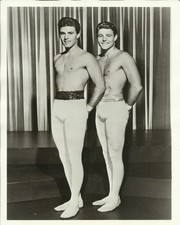 Original Vintage 1960 DAVID & RICKY NELSON shirtless 7x9 "The Circus" trapeze