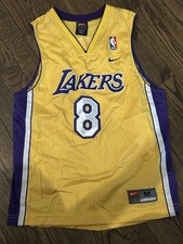 Vintage Nike Kobe Bryant 8 Los Angeles Lakers NBA Basketball Jersey Size Medium