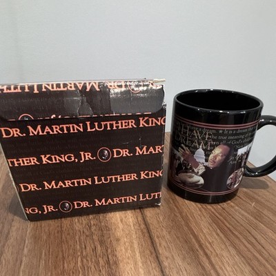 Dr. Martin Luther King Jr. Black Ceramic Coffee Mug ''I Have a Dream'' Design