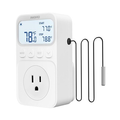 Digital Thermostat Outlet Temperature Controller Outlet Socket Heating/Coolin...