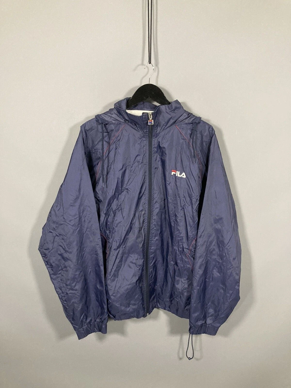 FILA WINDBREAKER Jacket - Size Medium - Navy - Great Condition - Mens